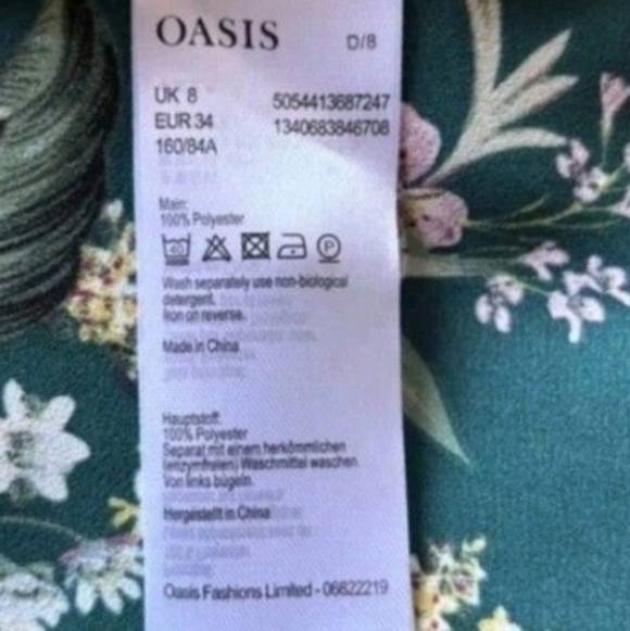 Oasis Green Floral Blouse - Picture 11 of 11